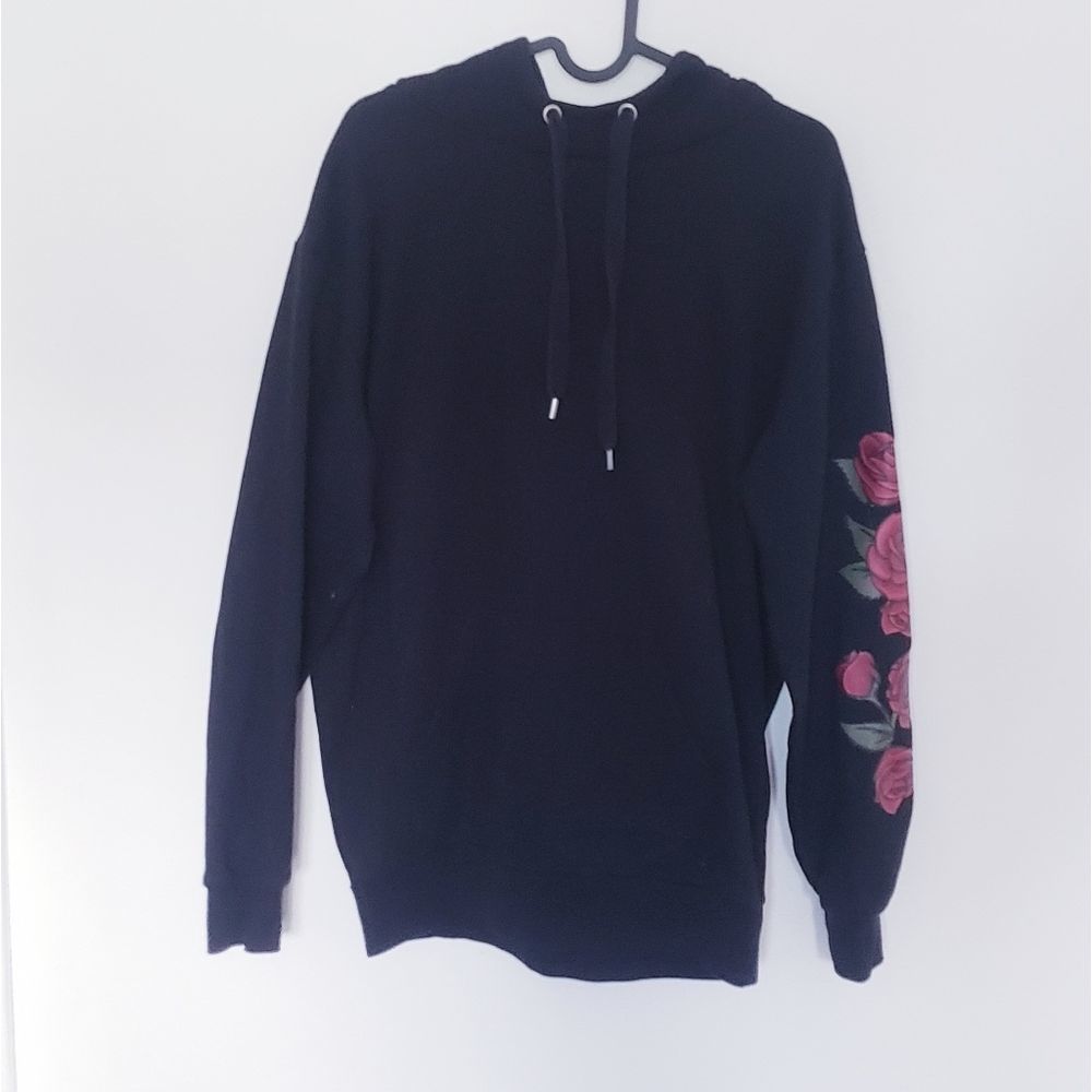 Rose sleeve oversized hoodie